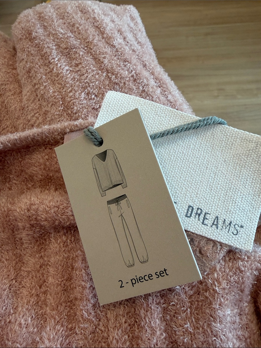 Barefoot Dreams Pink Clay V-Neck Pullover LuxeLounge Pants Mixed Set - Picture 12 of 14